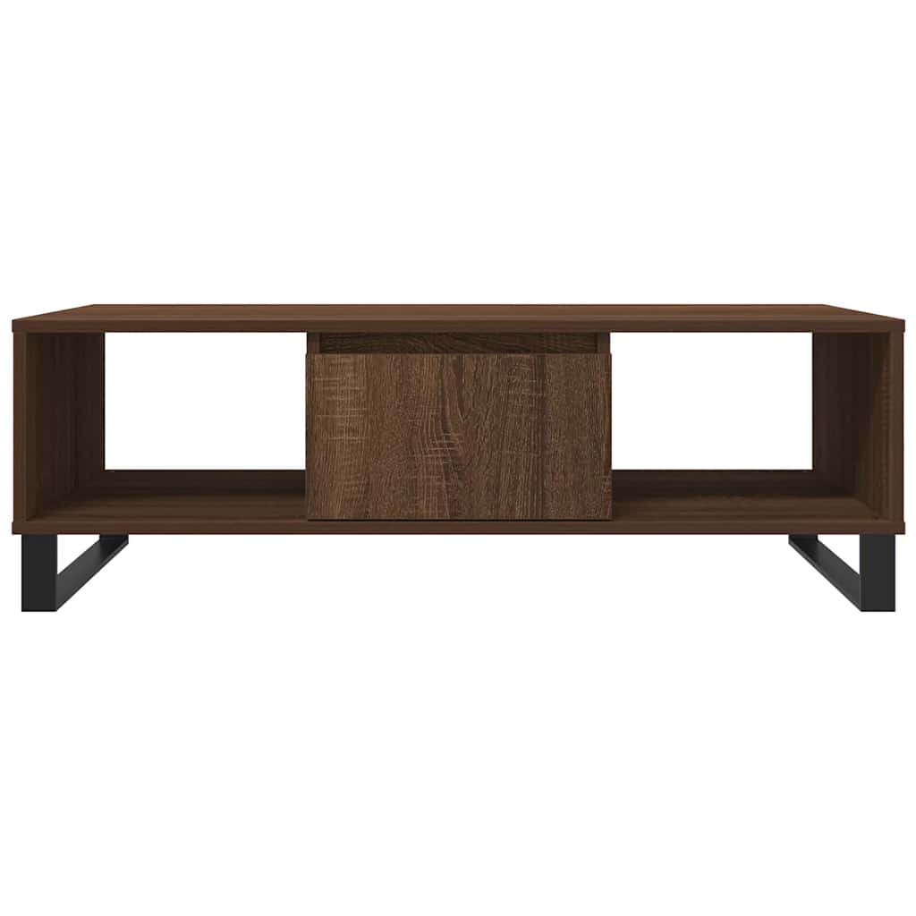sofabord 104x60x35 cm konstrueret træ brun egetræsfarve