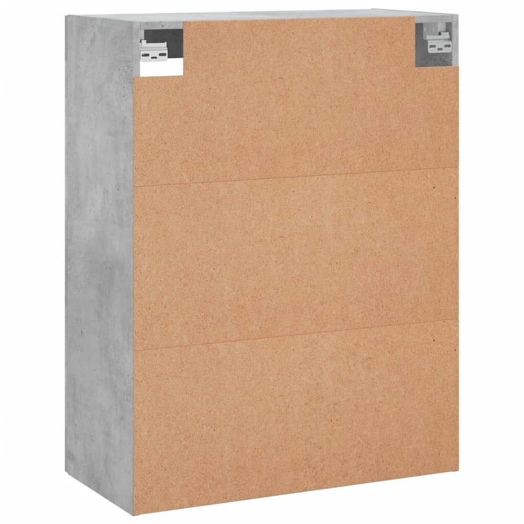 væghængt skab 69,5x34x90 cm konstrueret træ betongrå