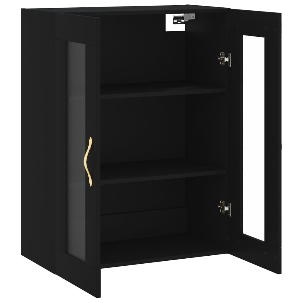væghængt skab 69,5x34x90 cm sort