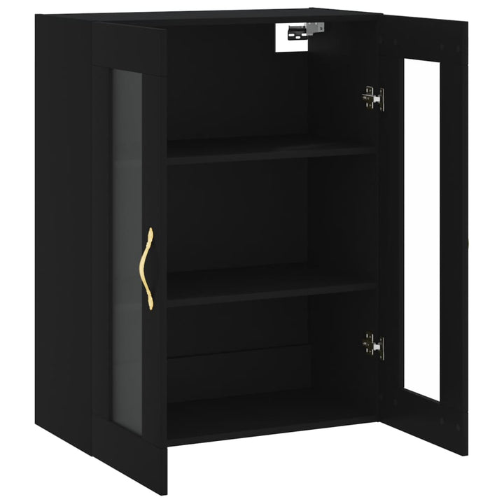 væghængt skab 69,5x34x90 cm sort