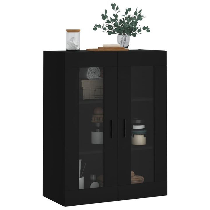 væghængt skab 69,5x34x90 cm sort