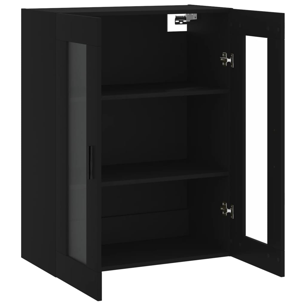 væghængt skab 69,5x34x90 cm sort