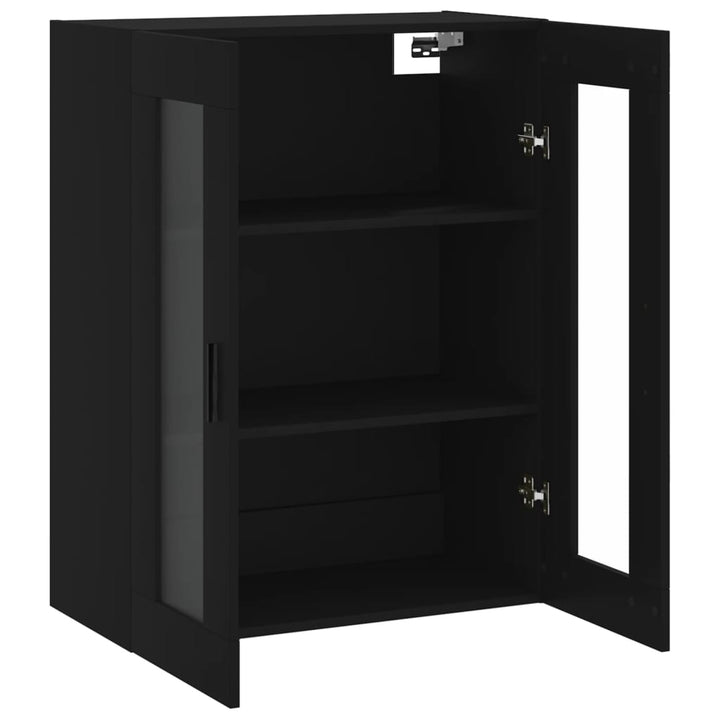 væghængt skab 69,5x34x90 cm sort