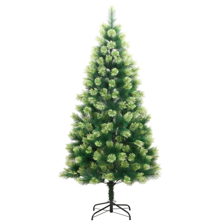 kunstigt juletræ med juletræsfod 210 cm hængslet
