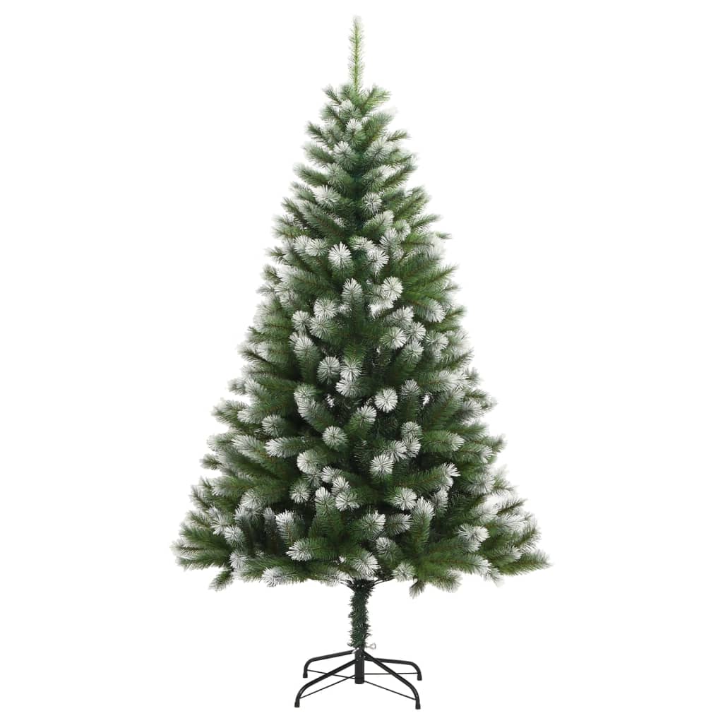 kunstigt juletræ med sne 240 cm hængslet