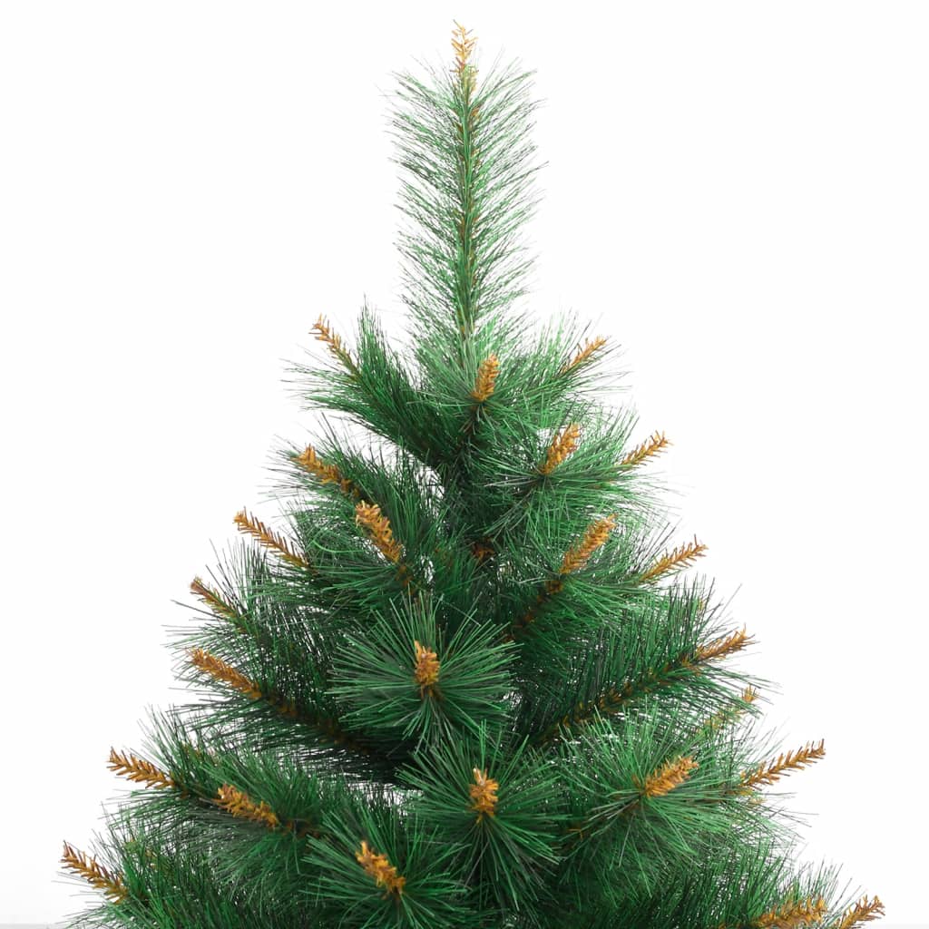 kunstigt juletræ med juletræsfod 210 cm hængslet