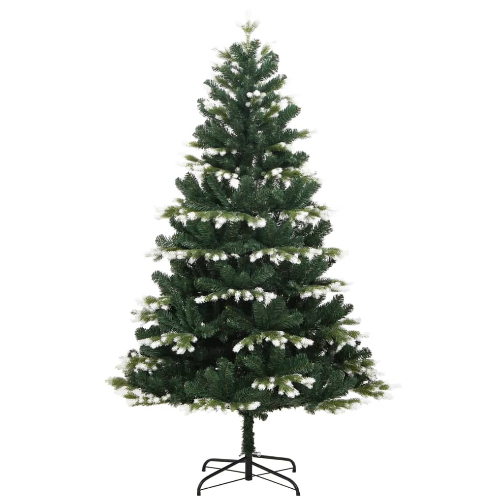 kunstigt juletræ med sne 240 cm hængslet