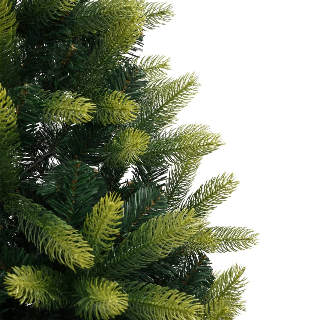 kunstigt juletræ med juletræsfod 210 cm hængslet
