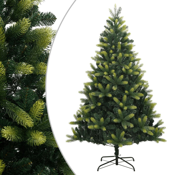 kunstigt juletræ med juletræsfod 240 cm hængslet