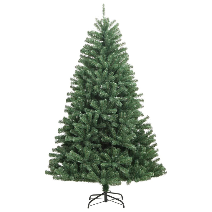 kunstigt juletræ med juletræsfod 240 cm hængslet grøn