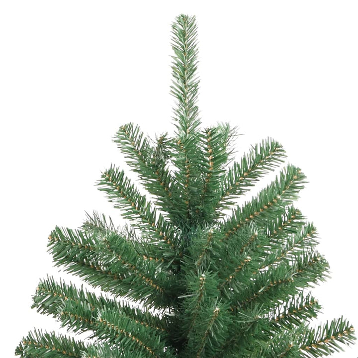 kunstigt juletræ med juletræsfod 240 cm hængslet grøn