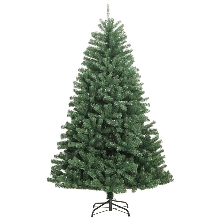 kunstigt juletræ med juletræsfod 270 cm hængslet grøn
