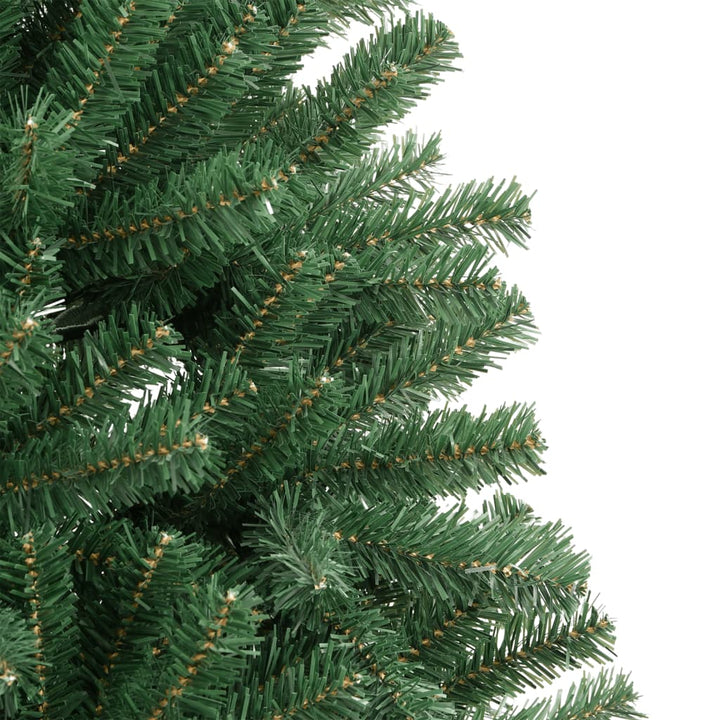 kunstigt juletræ med juletræsfod 270 cm hængslet grøn