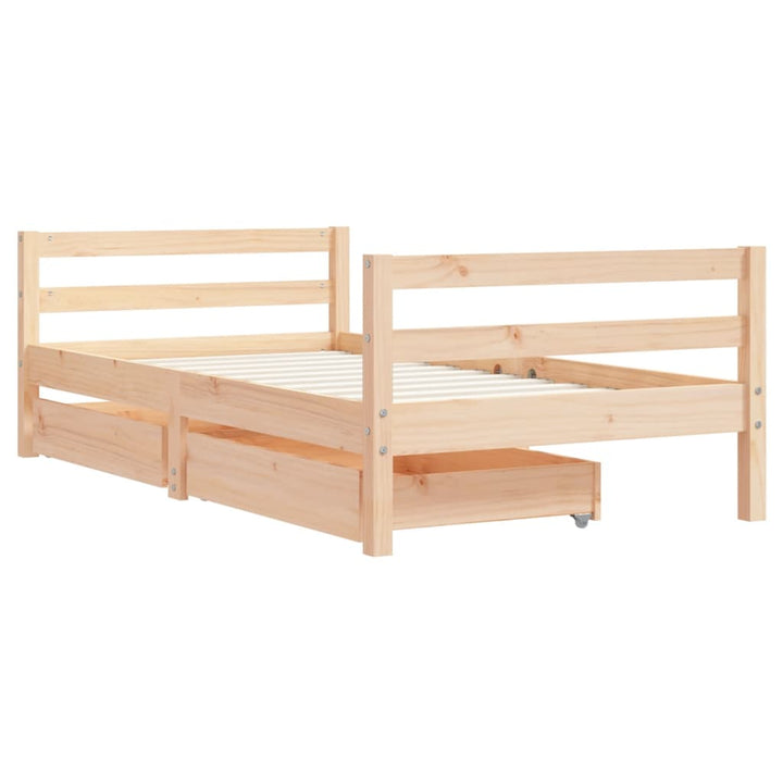sengeramme til juniorseng 80x160 cm massivt fyrretræ