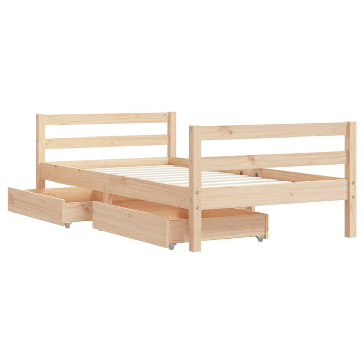 sengeramme til juniorseng 80x160 cm massivt fyrretræ