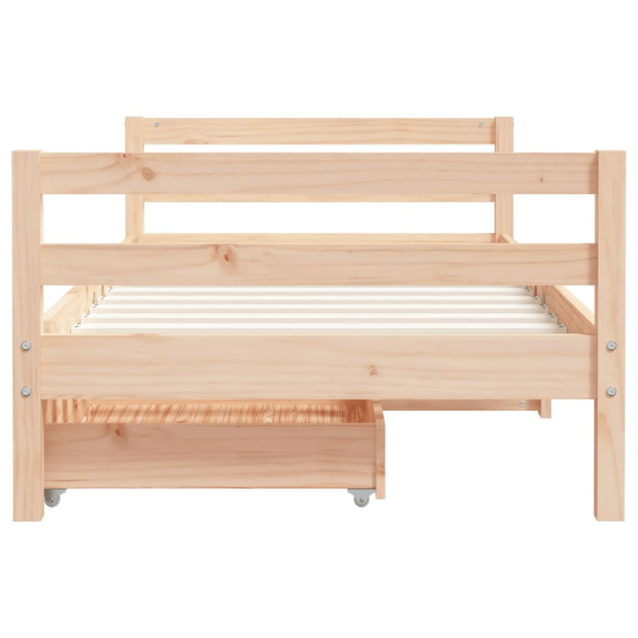 sengeramme til juniorseng 80x160 cm massivt fyrretræ