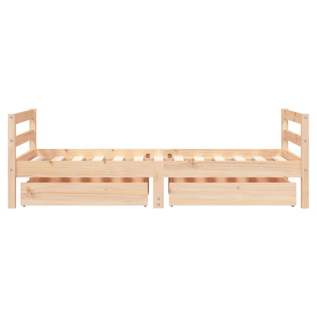 sengeramme til juniorseng 80x160 cm massivt fyrretræ