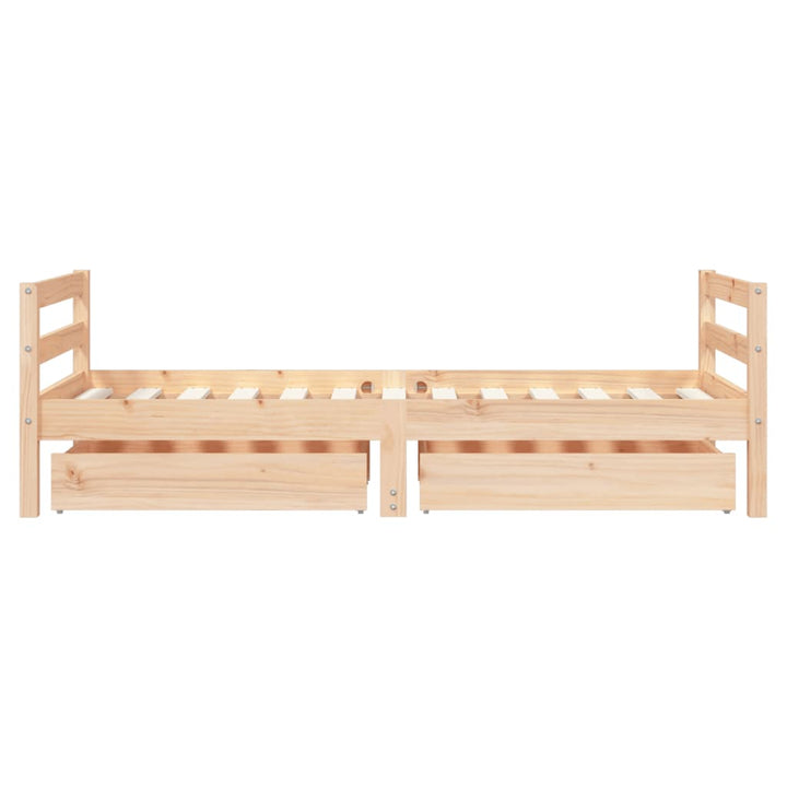 sengeramme til juniorseng 80x160 cm massivt fyrretræ