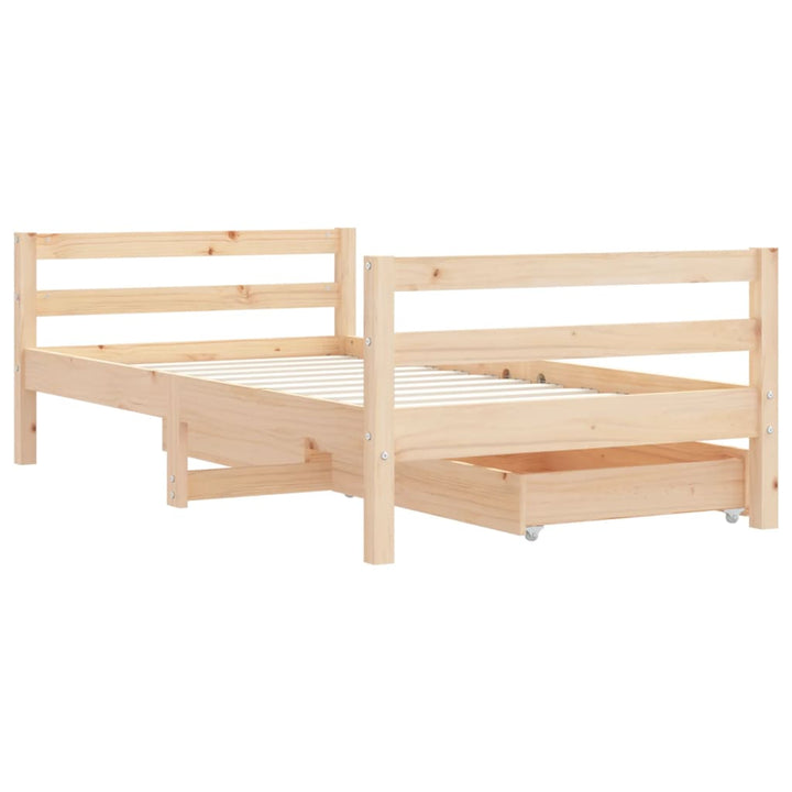 sengeramme til juniorseng 80x160 cm massivt fyrretræ