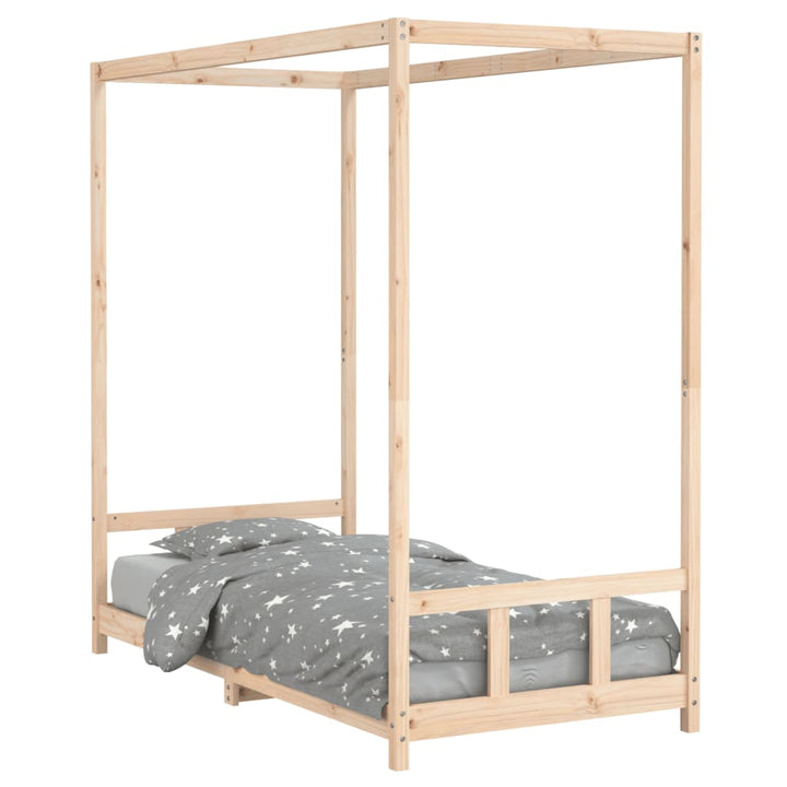 sengeramme til juniorseng 90x190 cm massivt fyrretræ