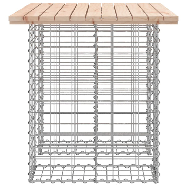 havebænk med gabiondesign 100x70x72 cm massivt fyrretræ