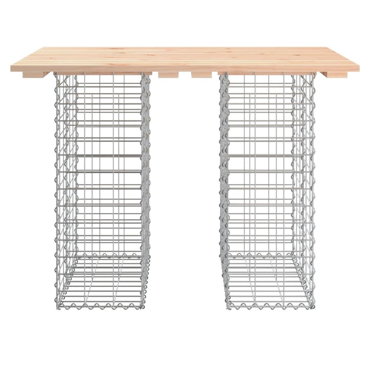 havebænk med gabiondesign 100x70x72 cm massivt fyrretræ