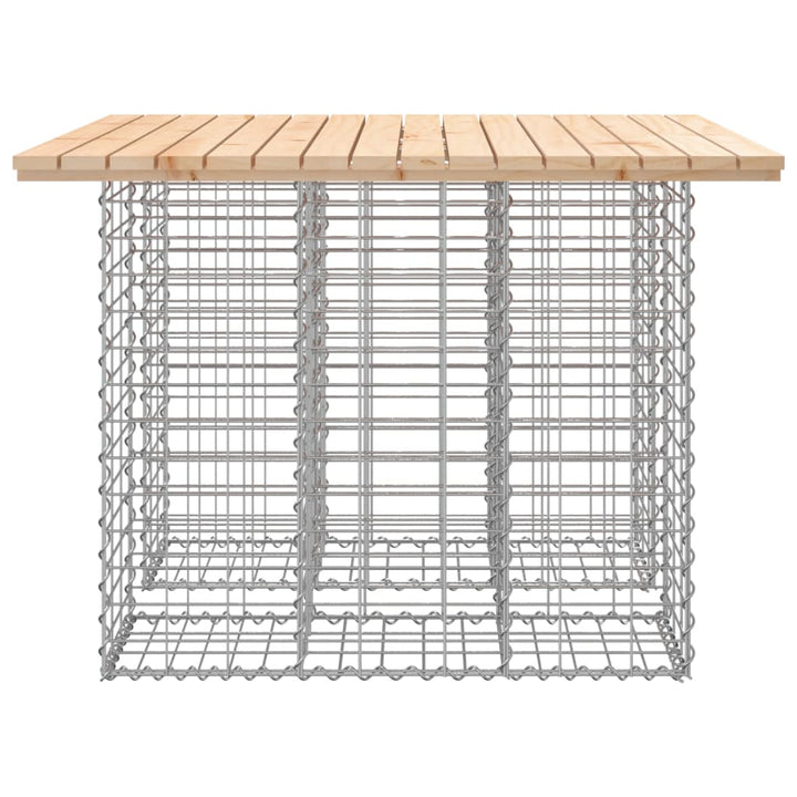 havebænk med gabiondesign 100x102x72 cm massivt fyrretræ