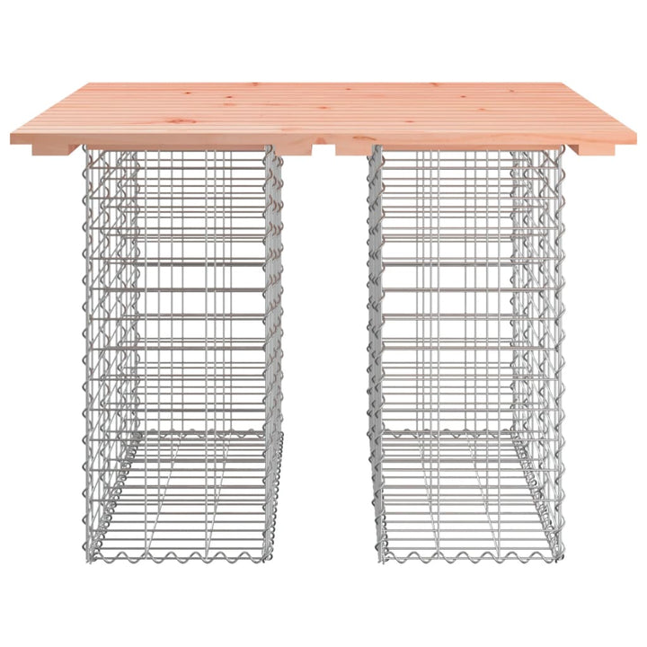 havebænk med gabiondesign 100x102x72 cm massivt douglasgran