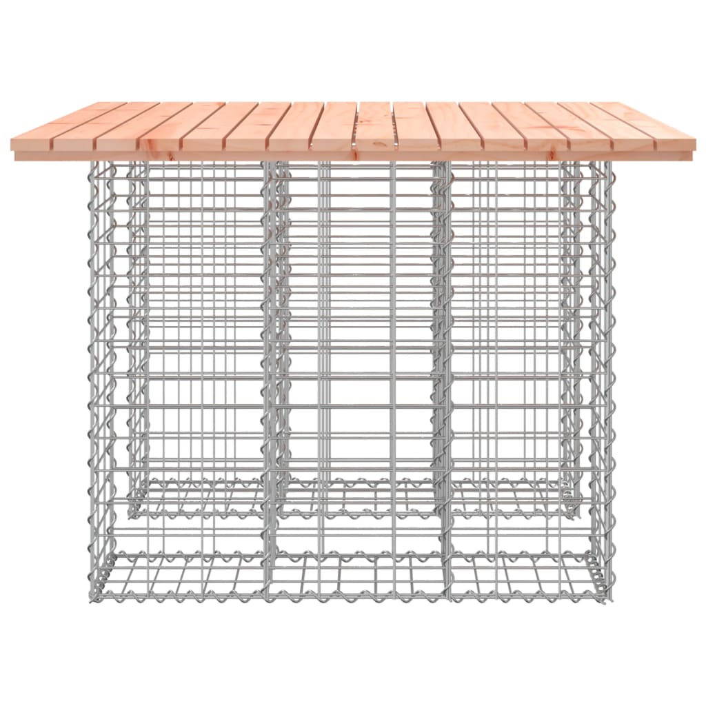 havebænk med gabiondesign 100x102x72 cm massivt douglasgran