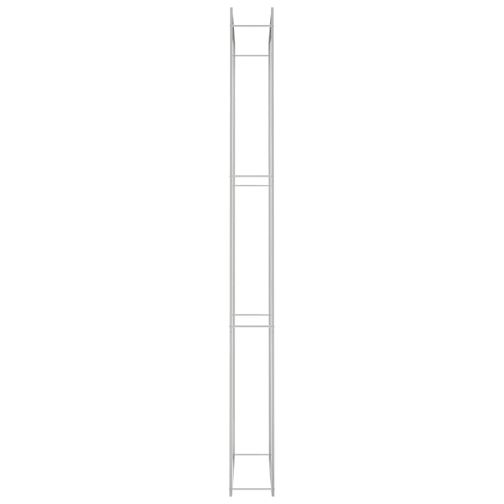 brændestativ 110x28x312 cm rustfrit stål