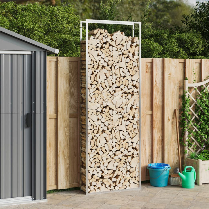 brændestativ 110x28x312 cm rustfrit stål