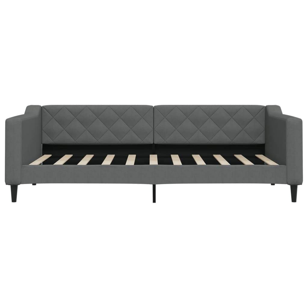 daybed med udtræk 90x190 cm stof mørkegrå