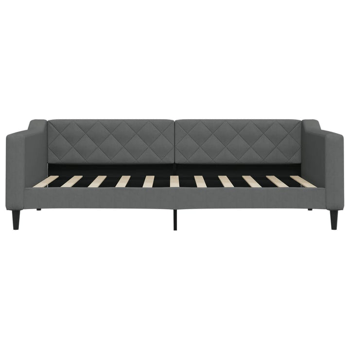 daybed med udtræk 90x190 cm stof mørkegrå