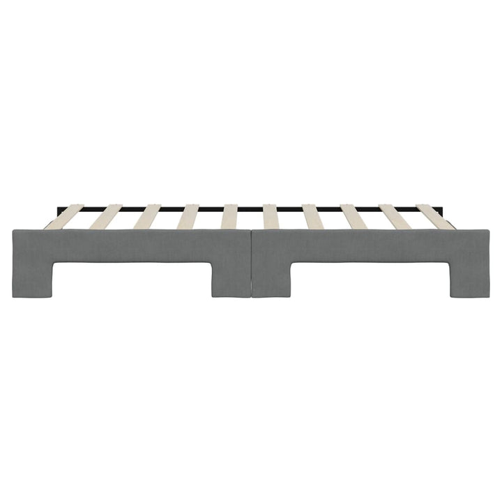 daybed med udtræk 90x190 cm stof mørkegrå