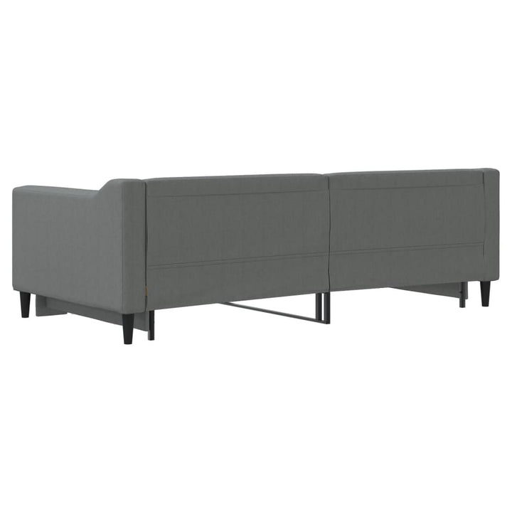 daybed med udtræk 90x190 cm stof mørkegrå