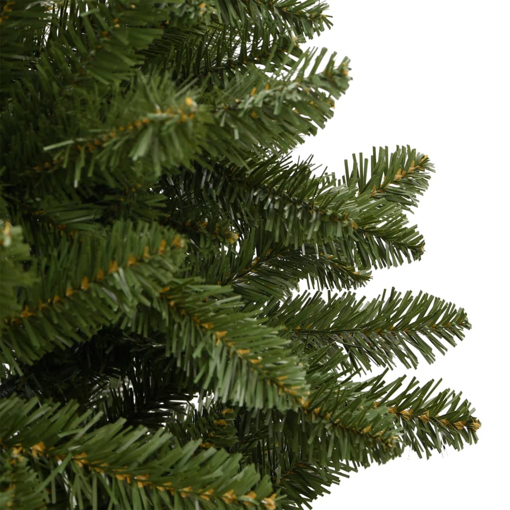 kunstigt juletræ med juletræsfod 240 cm hængslet grøn