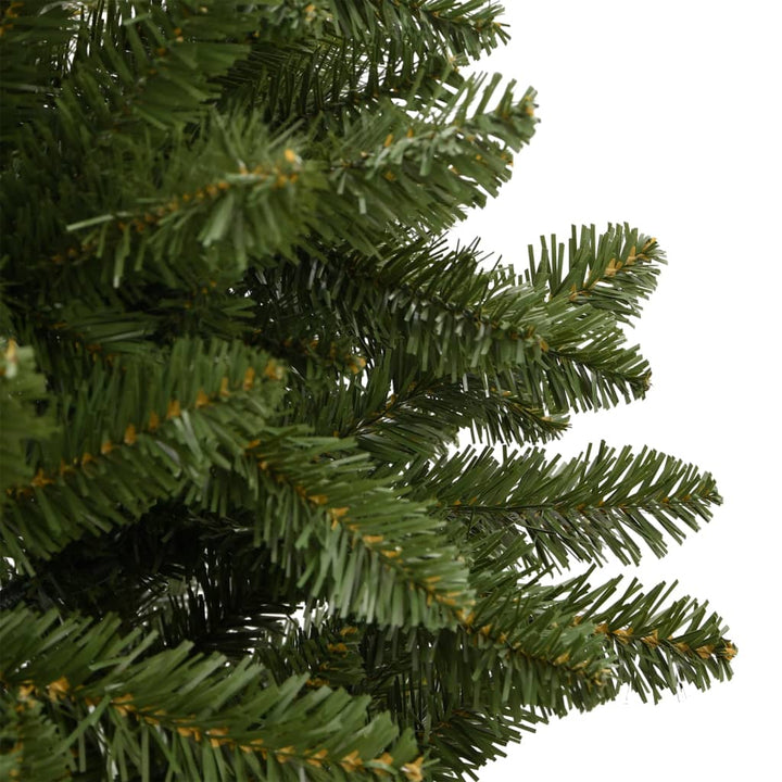 kunstigt juletræ med juletræsfod 240 cm hængslet grøn