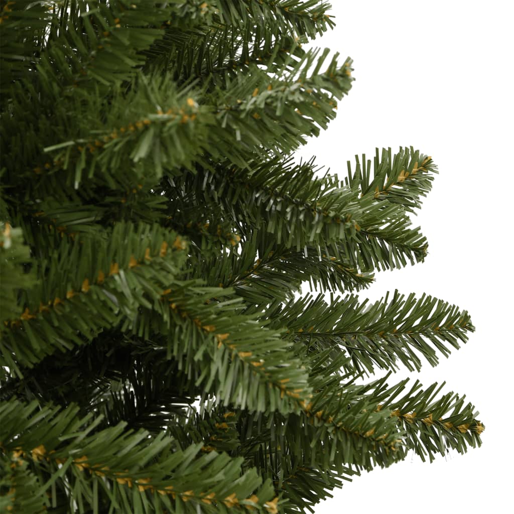 kunstigt juletræ med juletræsfod 270 cm hængslet grøn