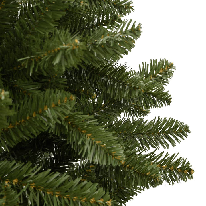 kunstigt juletræ med juletræsfod 270 cm hængslet grøn