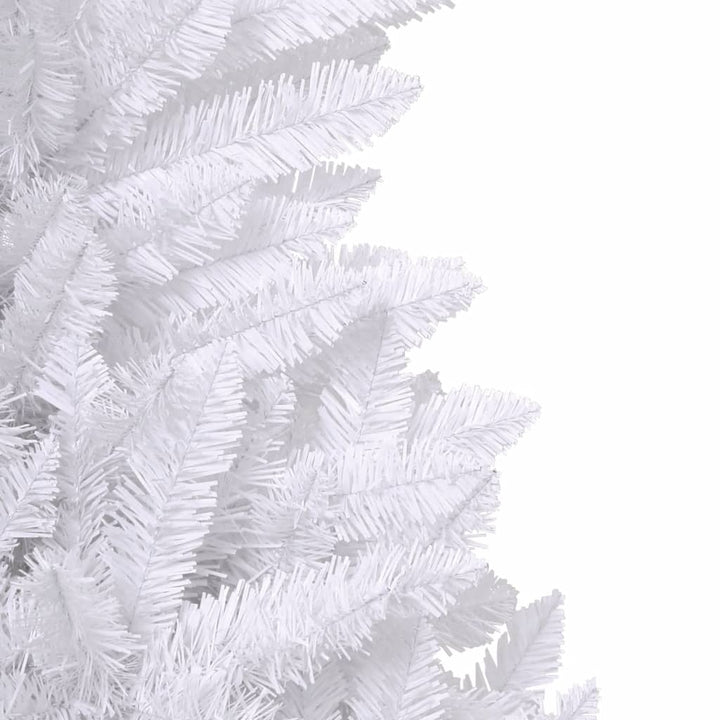 kunstigt juletræ med juletræsfod 270 cm hængslet hvid