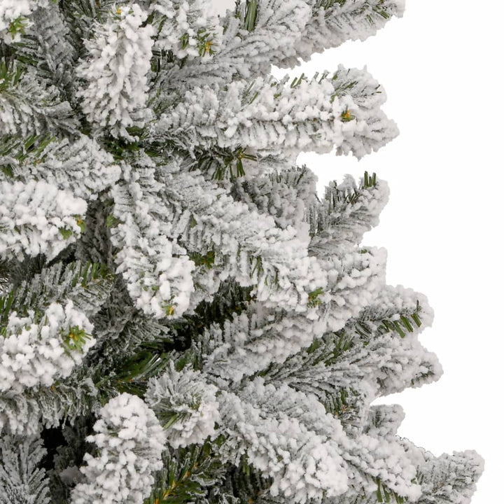 kunstigt juletræ med sne 180 cm hængslet