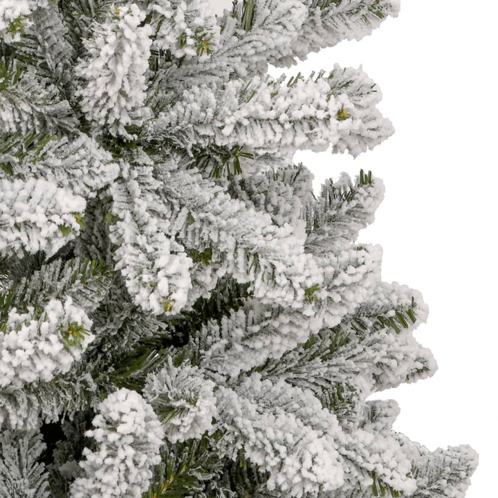 kunstigt juletræ med sne 210 cm hængslet