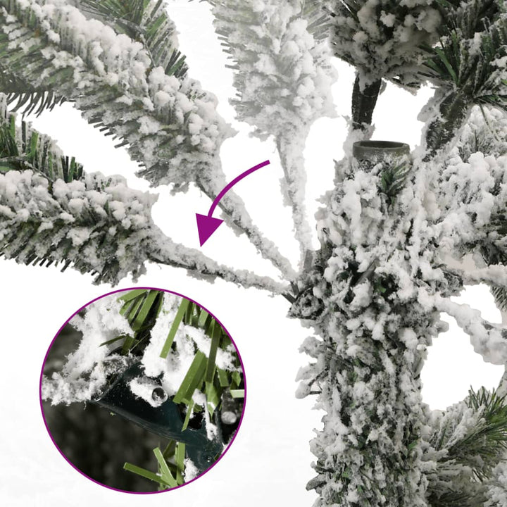 kunstigt juletræ med sne 270 cm hængslet