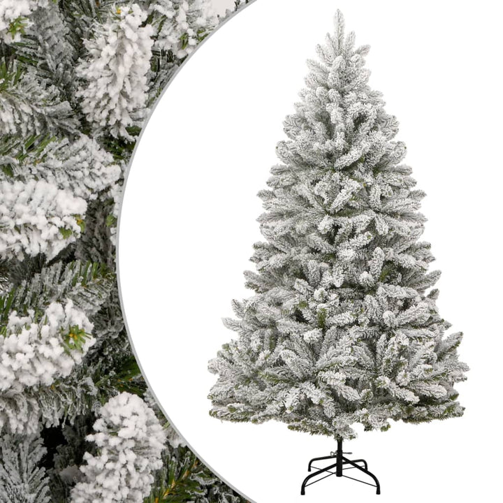 kunstigt juletræ med sne 300 cm hængslet