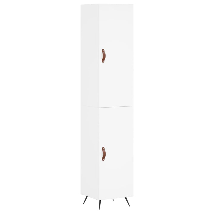 skab 34,5x34x180 cm konstrueret træ hvid