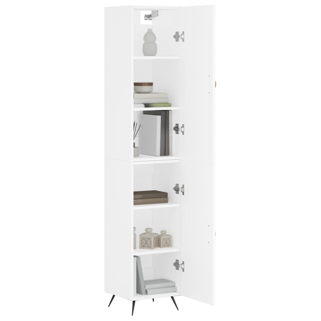 skab 34,5x34x180 cm konstrueret træ hvid