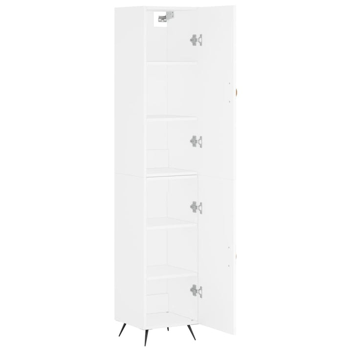 skab 34,5x34x180 cm konstrueret træ hvid