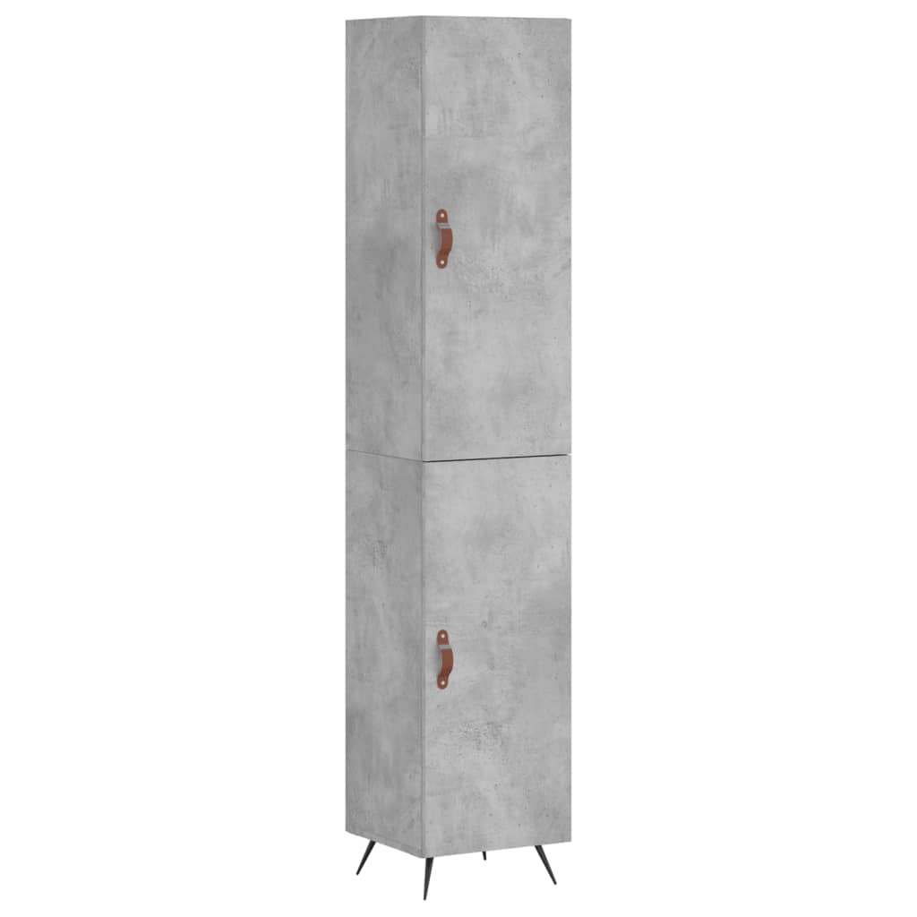 skab 34,5x34x180 cm konstrueret træ betongrå
