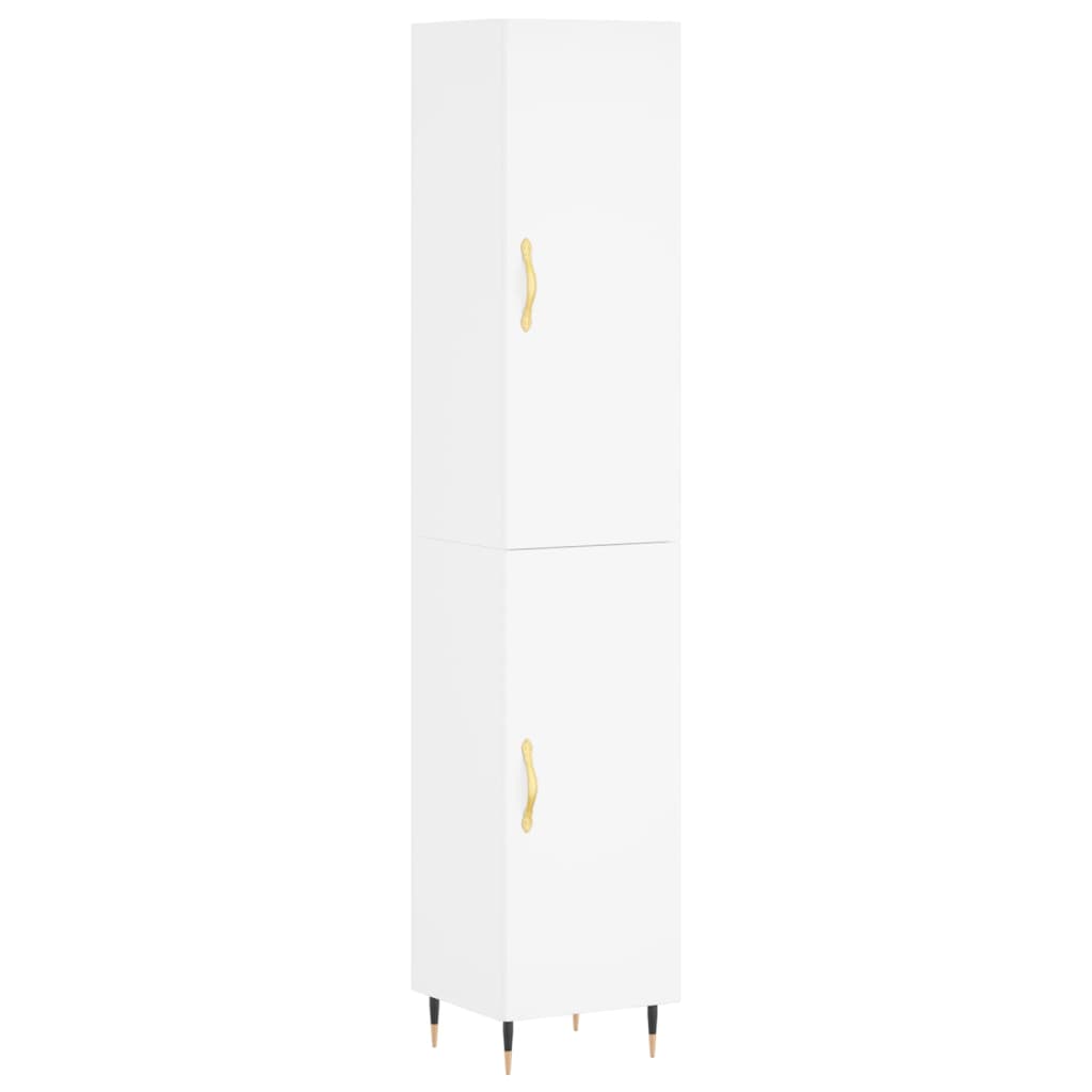 skab 34,5x34x180 cm konstrueret træ hvid