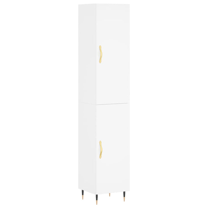 skab 34,5x34x180 cm konstrueret træ hvid